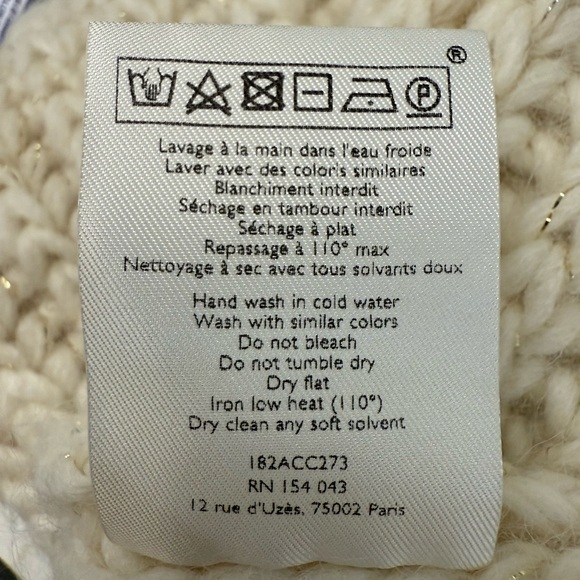 NWT Sezane hyppolite scarf in ecru - Picture 5 of 5